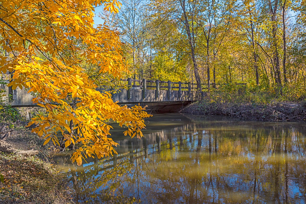 Bailly Bridge in Autumn