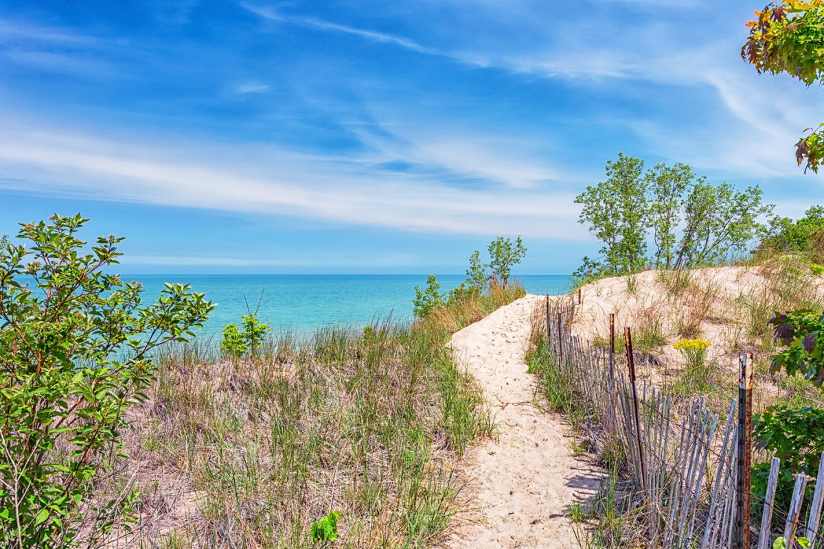 Dune Ridge Trail Above Lake Michigan