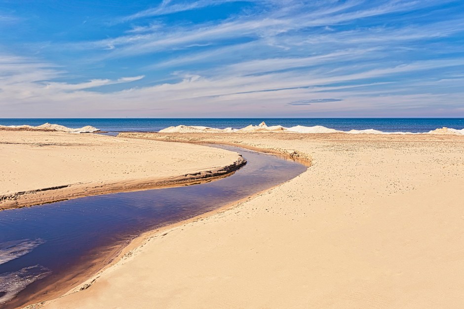 Dunes Creek Meets Lake Michigan