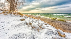 Lake Shore After First Snow