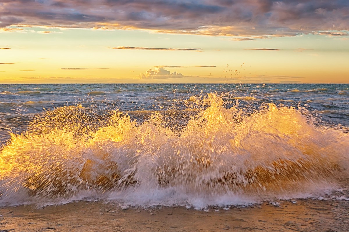 Lake Wave Before Sunset