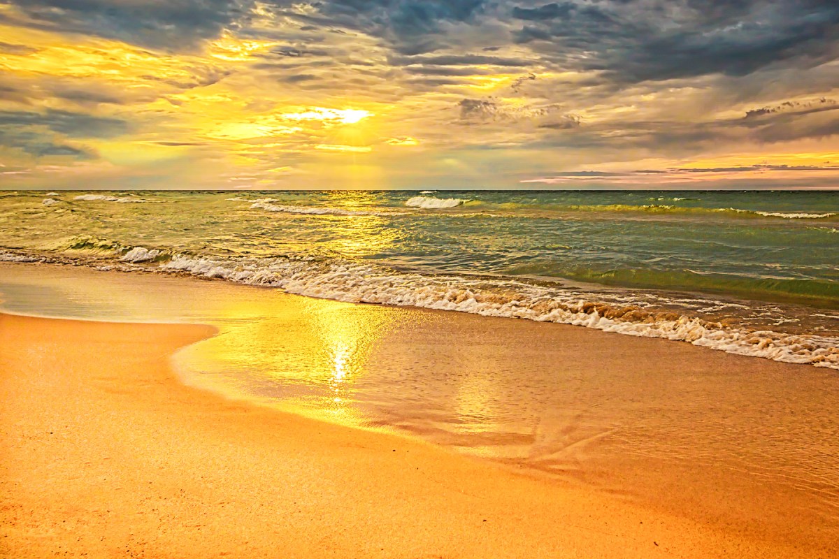 Late Sun Above Lake Michigan 1