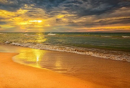 Late Sun Above Lake Michigan