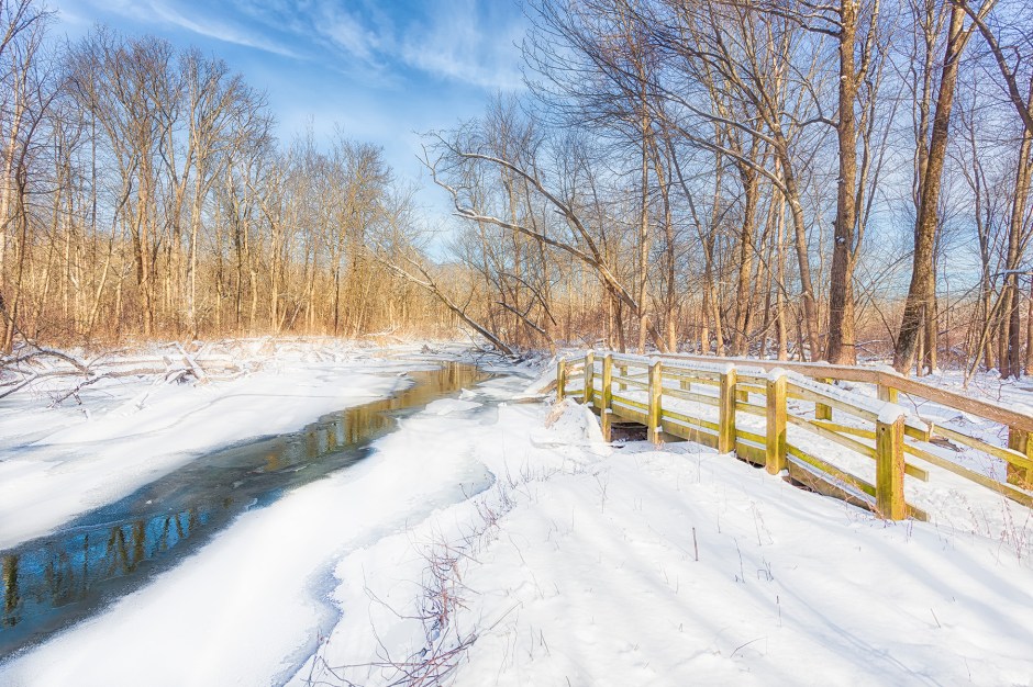 River Trail Bridge in Winter