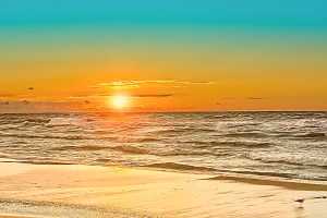 Sun Setting over Chicago