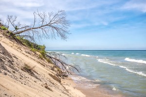 Waves Wash Away Central Beach