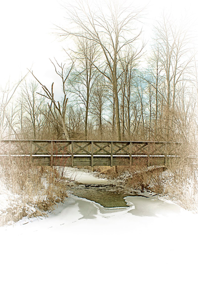 Footbridge After Lake-Effect Snowfall
