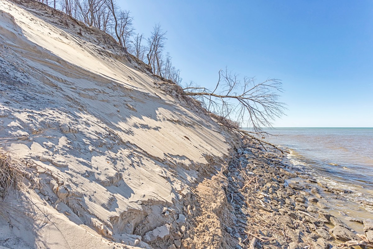 Central Beach Washed Away by Winter Weather
