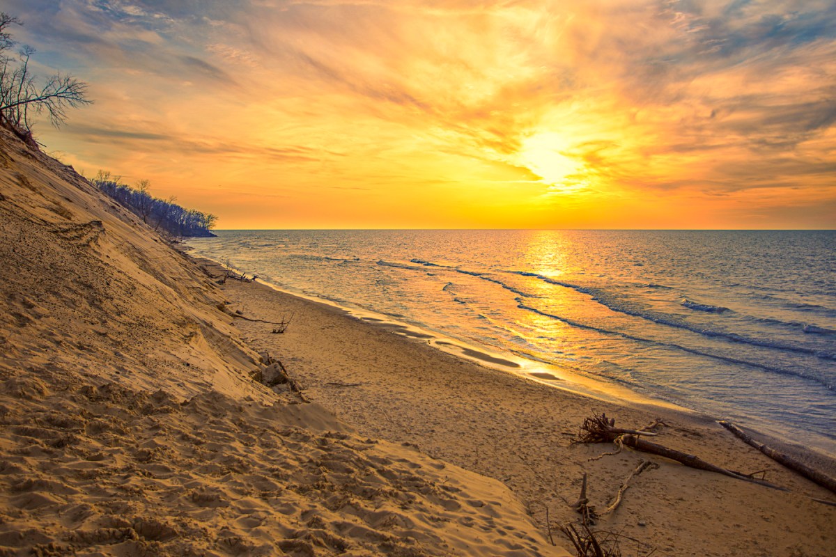 Late Sunlight at Lake Michigan