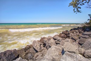 Clear Sky Above Lake Michigan