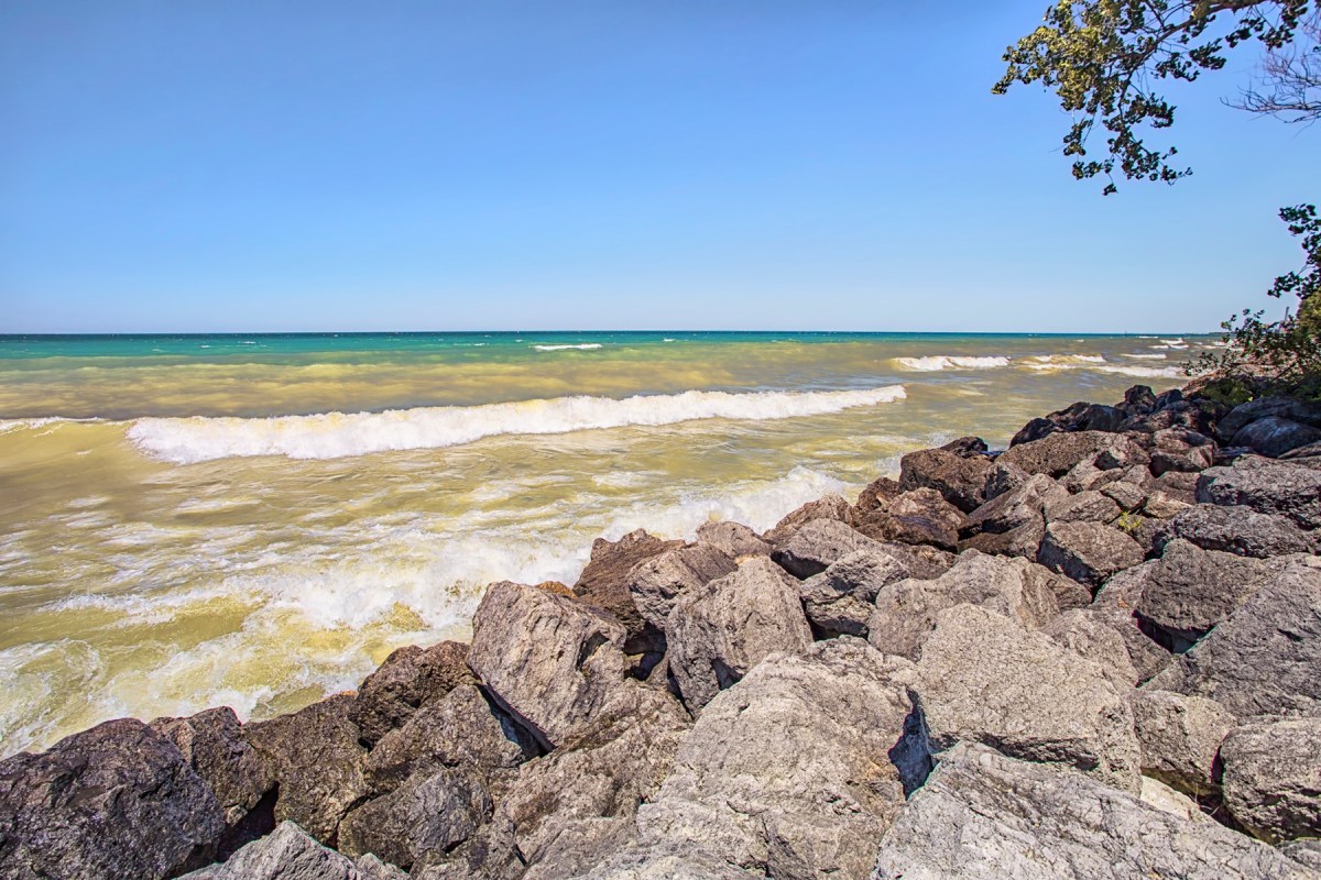 Clear Sky Above Lake Michigan