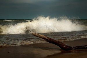 Lake Wave in Moonlight