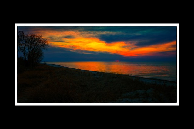 Sunset at Dunbar Beach Pano2 4x6